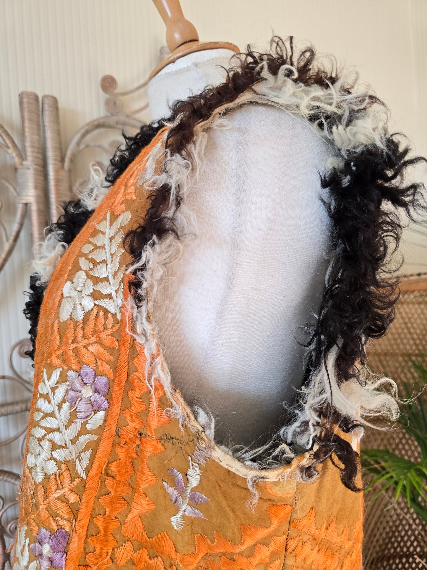 Vintage embroidered afghan waistcoat