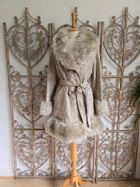 Vintage 70s faux suede coat