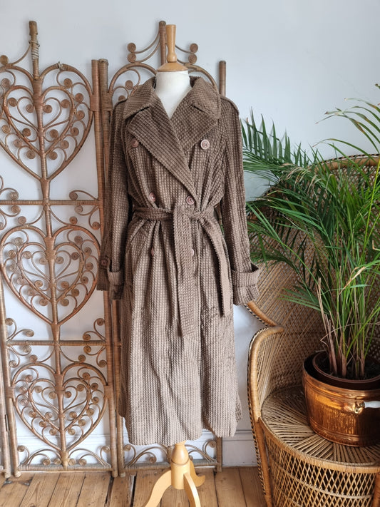 Vintage Jaeger chenille 70s coat M