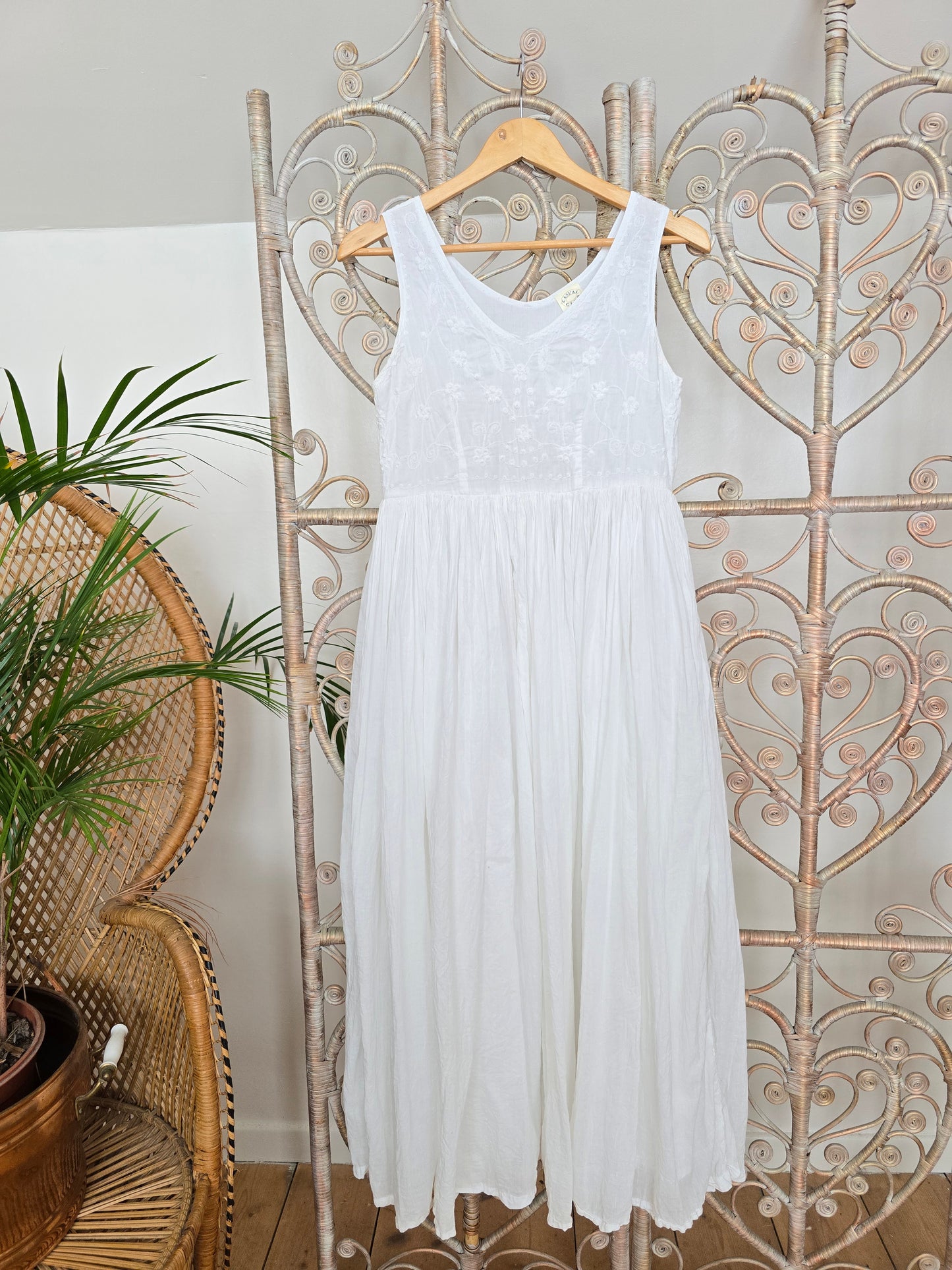 Vintage embroidered cotton dress