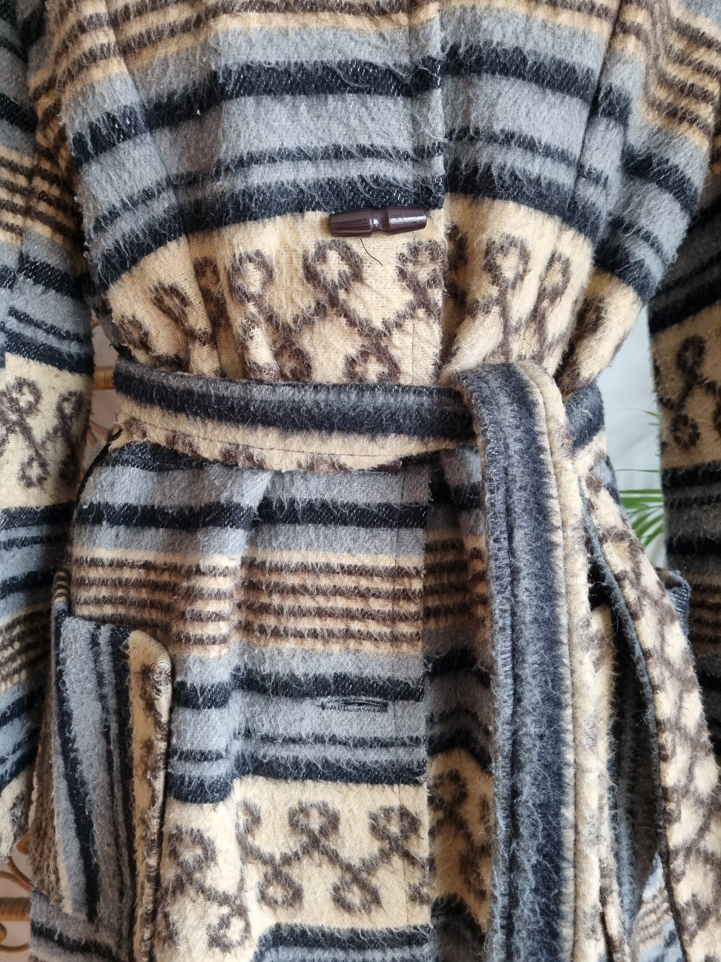 Vintage blanket 70s coat S