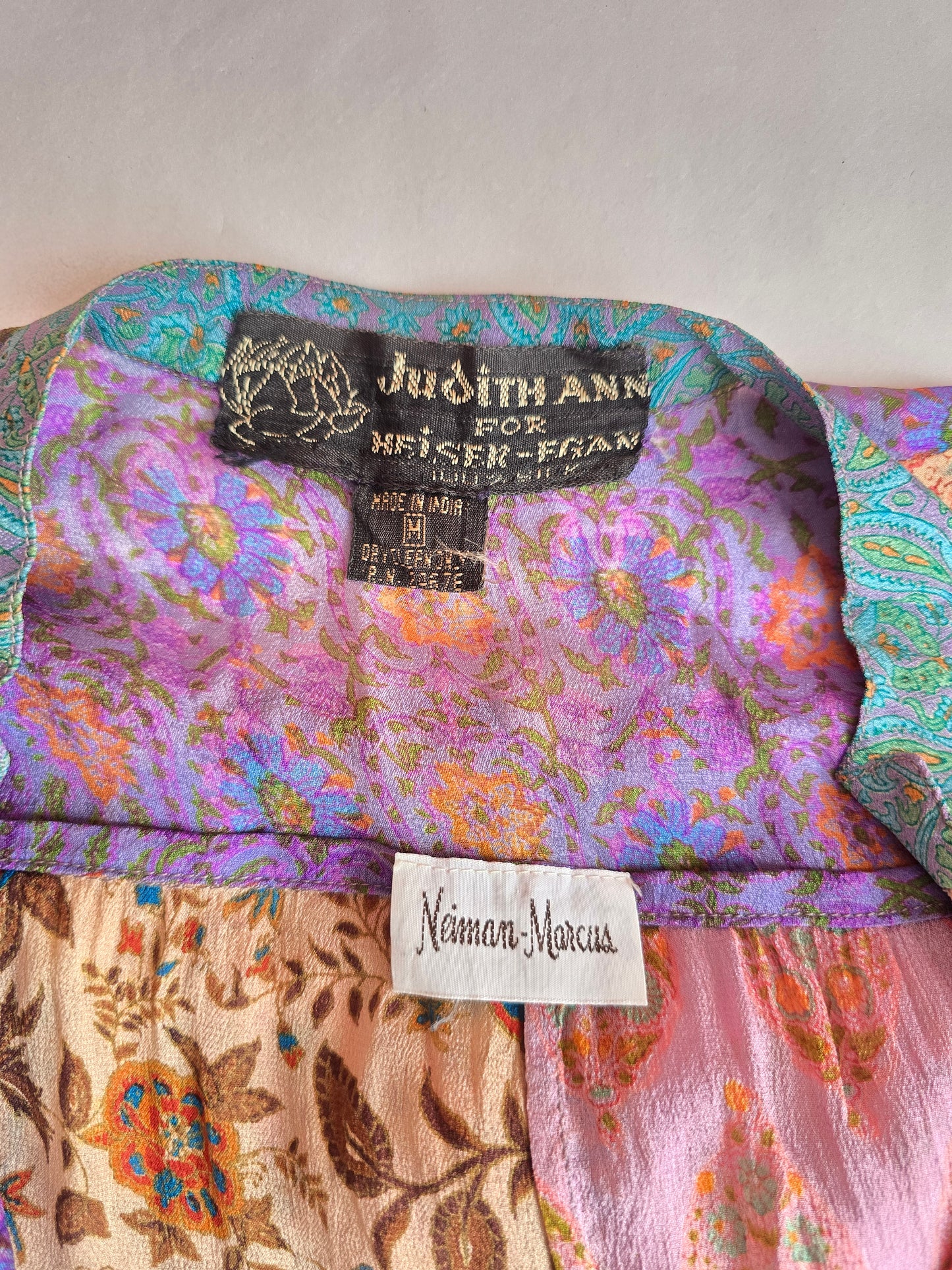 Vintage silk Judith Ann indian 70s dress