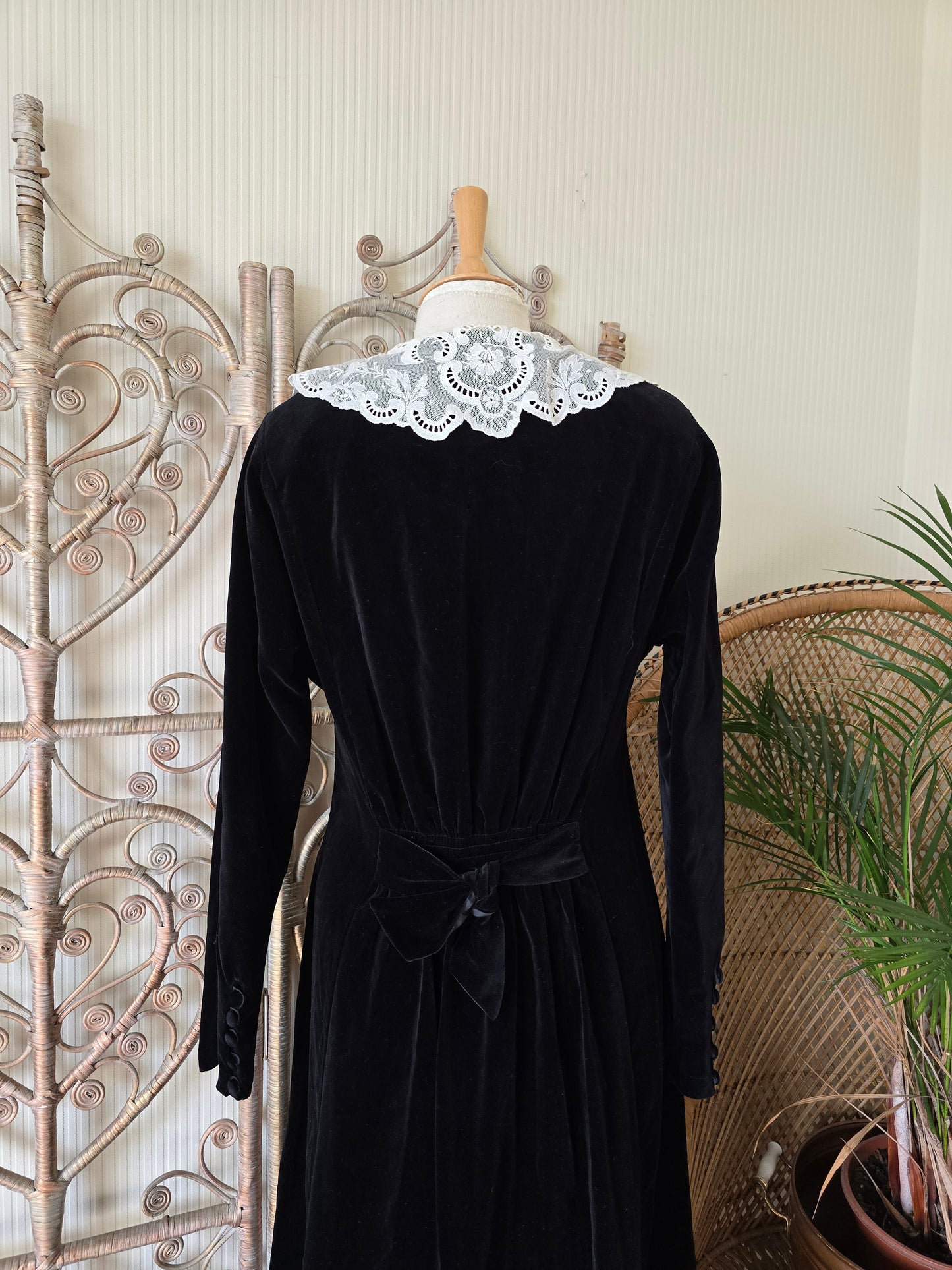 Vintage Laura Ashley prairie velvet dress