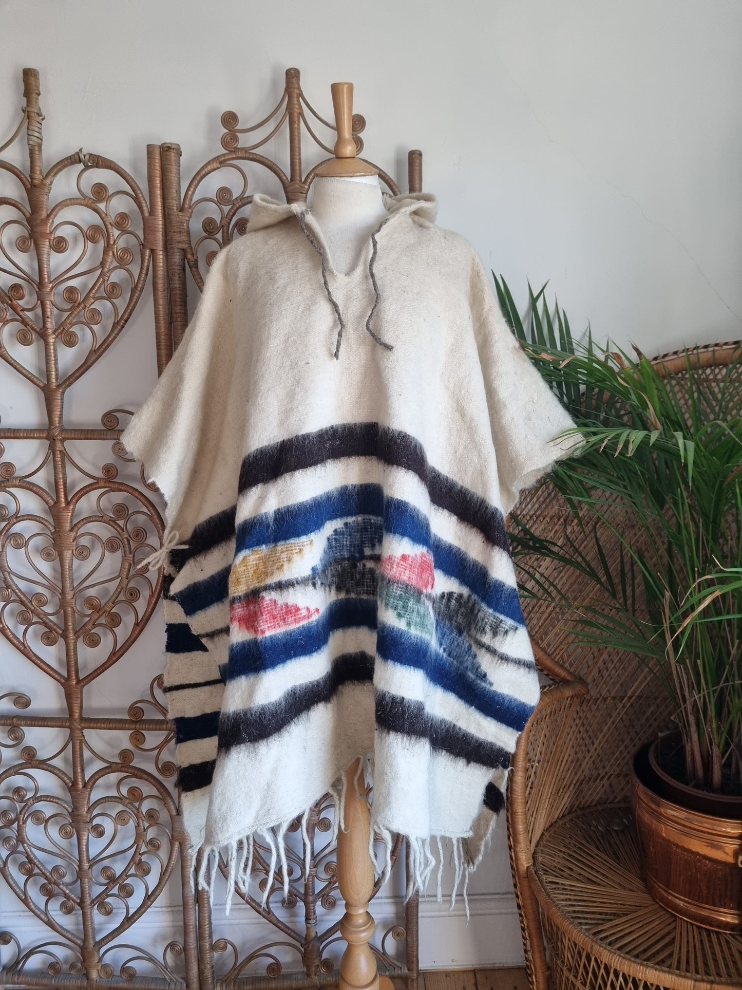 Vintage wool poncho
