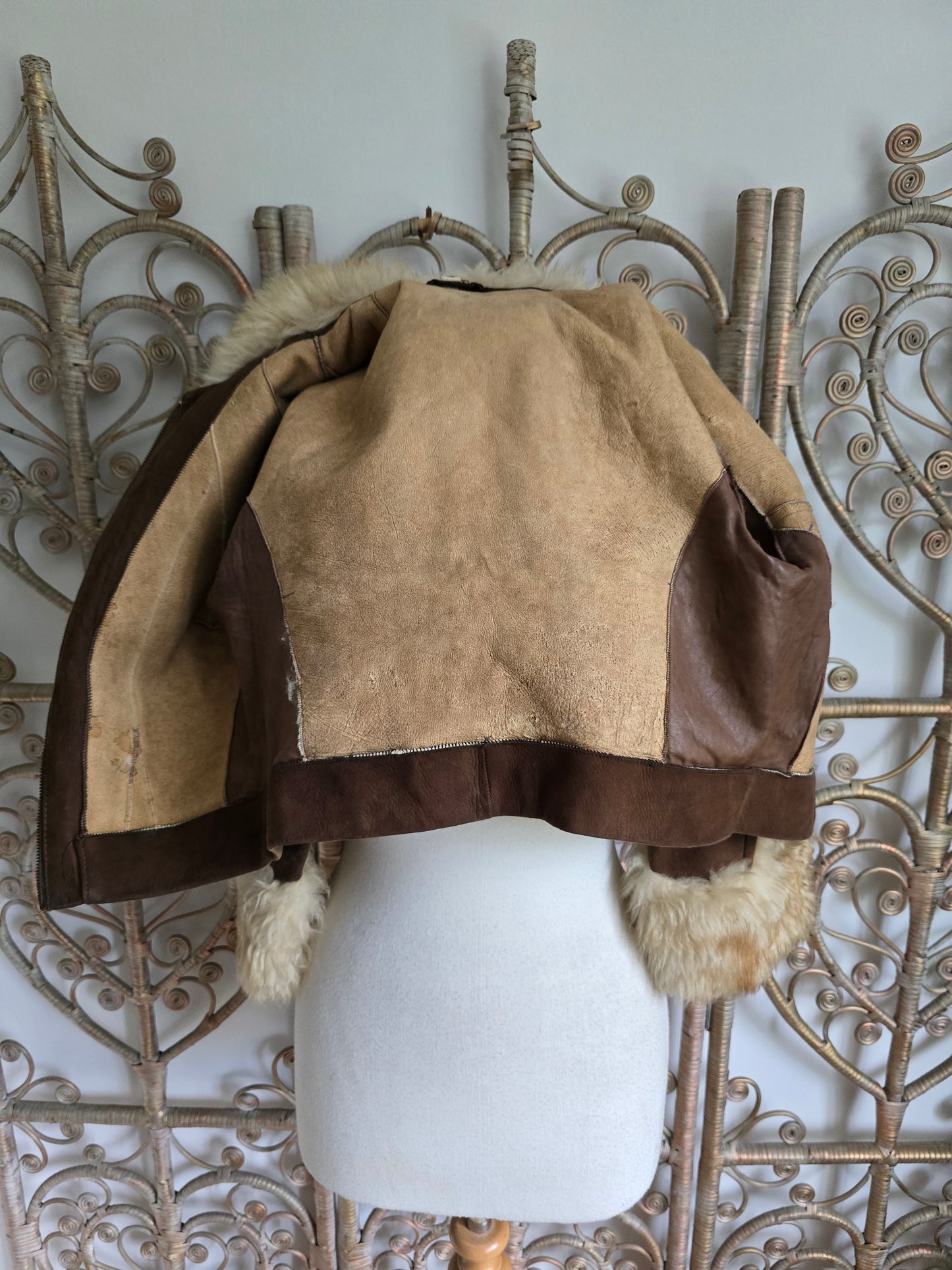 Vintage Dereta suede crop coat