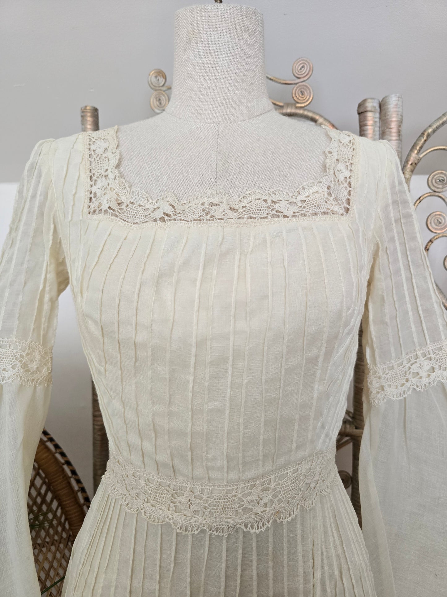 Vintage lace maxi dress