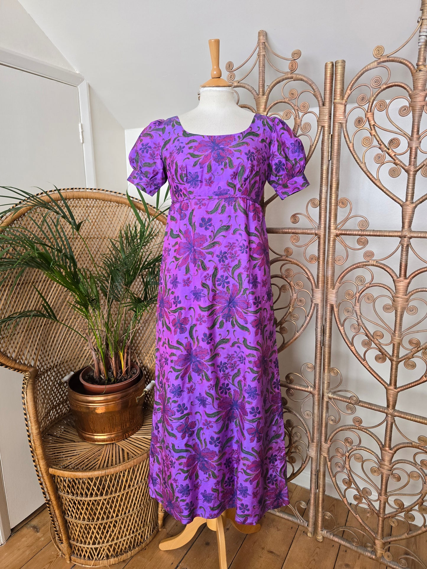 Vintage raw silk dress