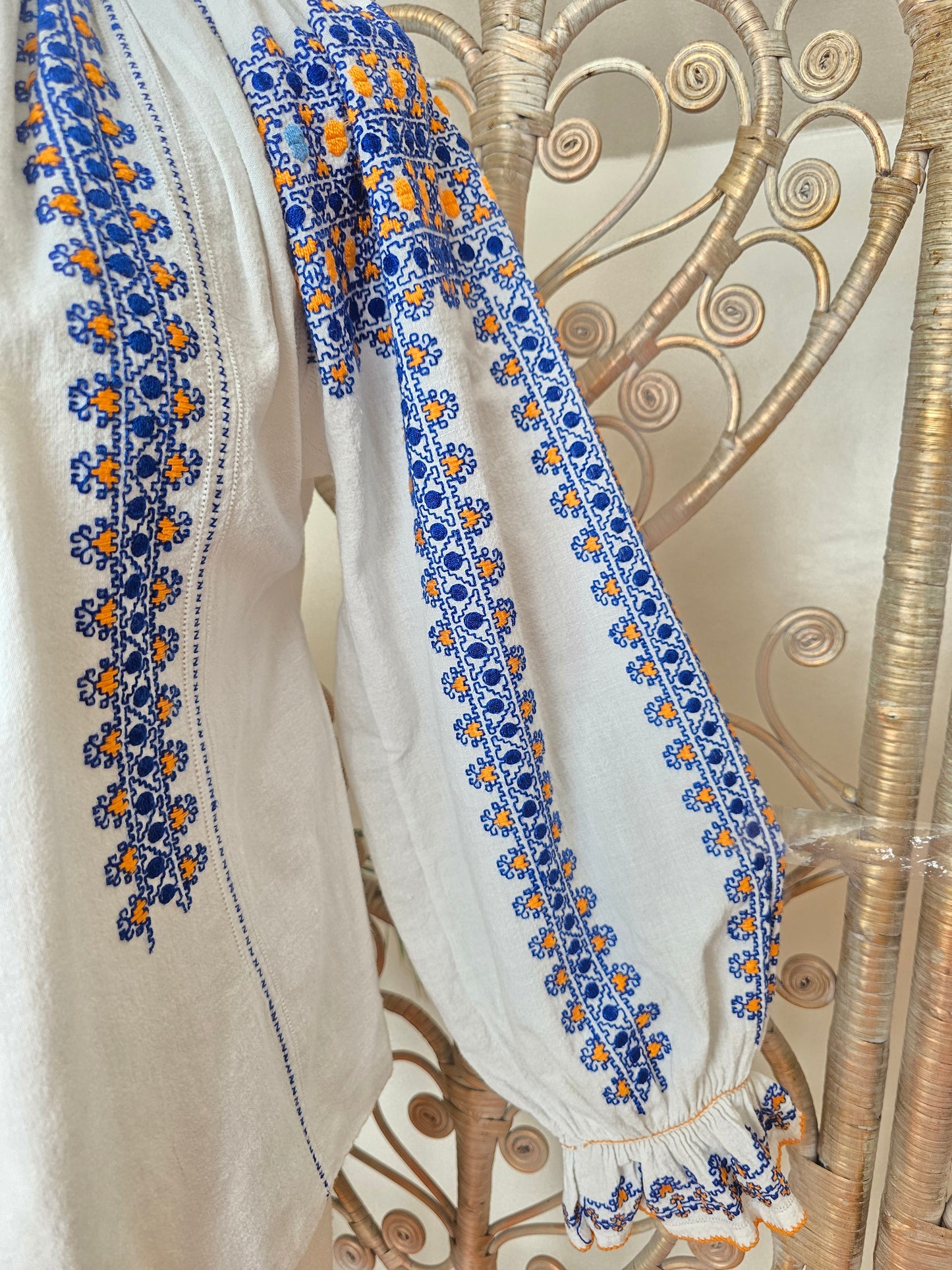 Vintage cotton Romanian blouse