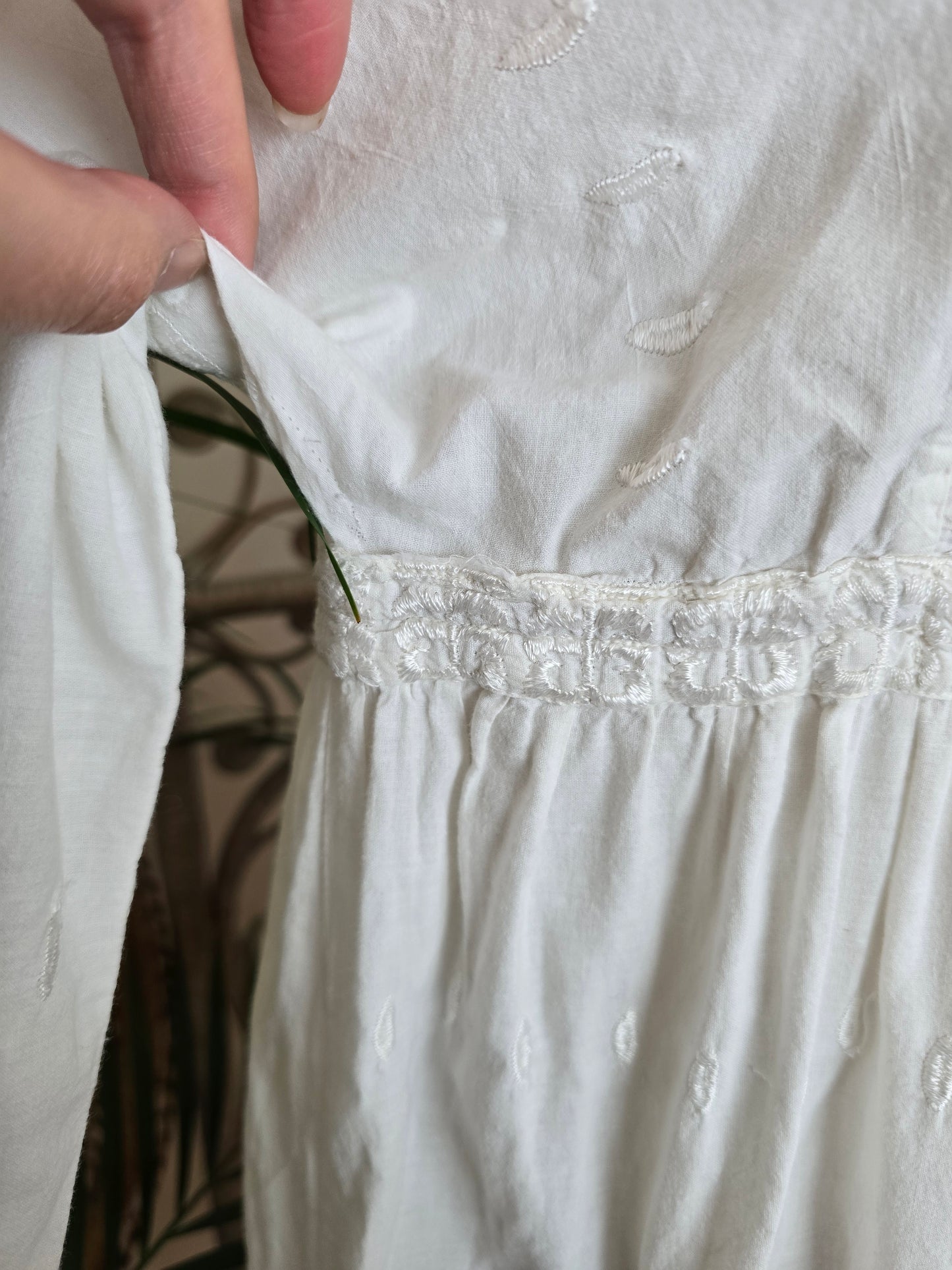 Vintage indian embroidered cotton dress