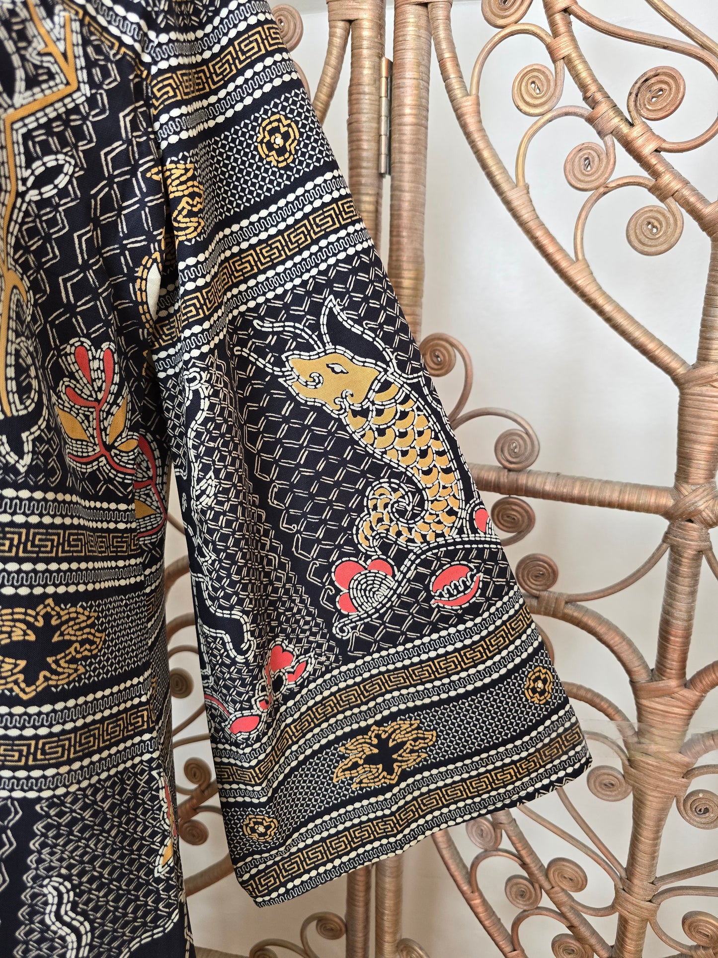 Vintage animal print 70s kaftan dress