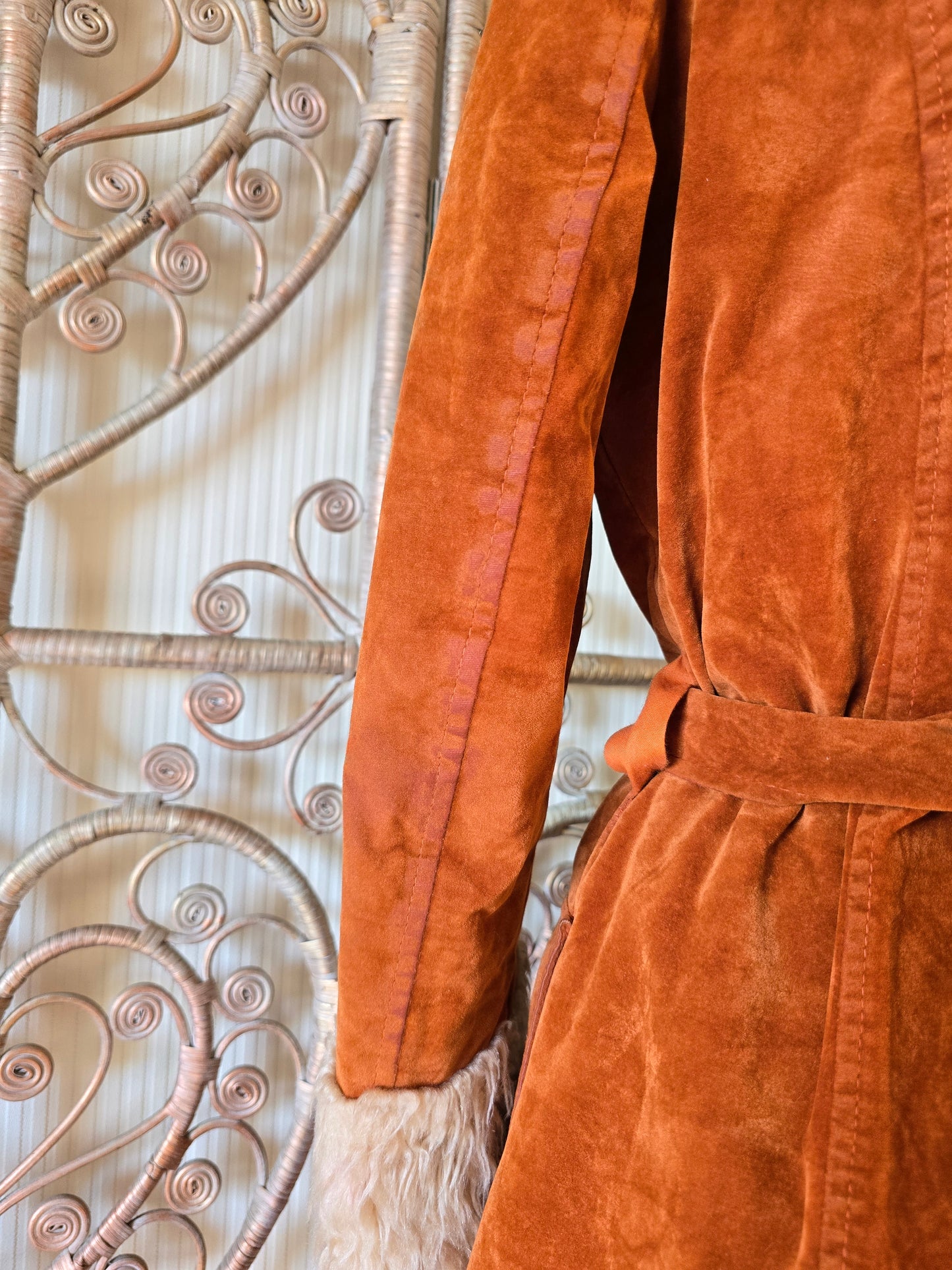 Vintage faux fur/suede velvet coat