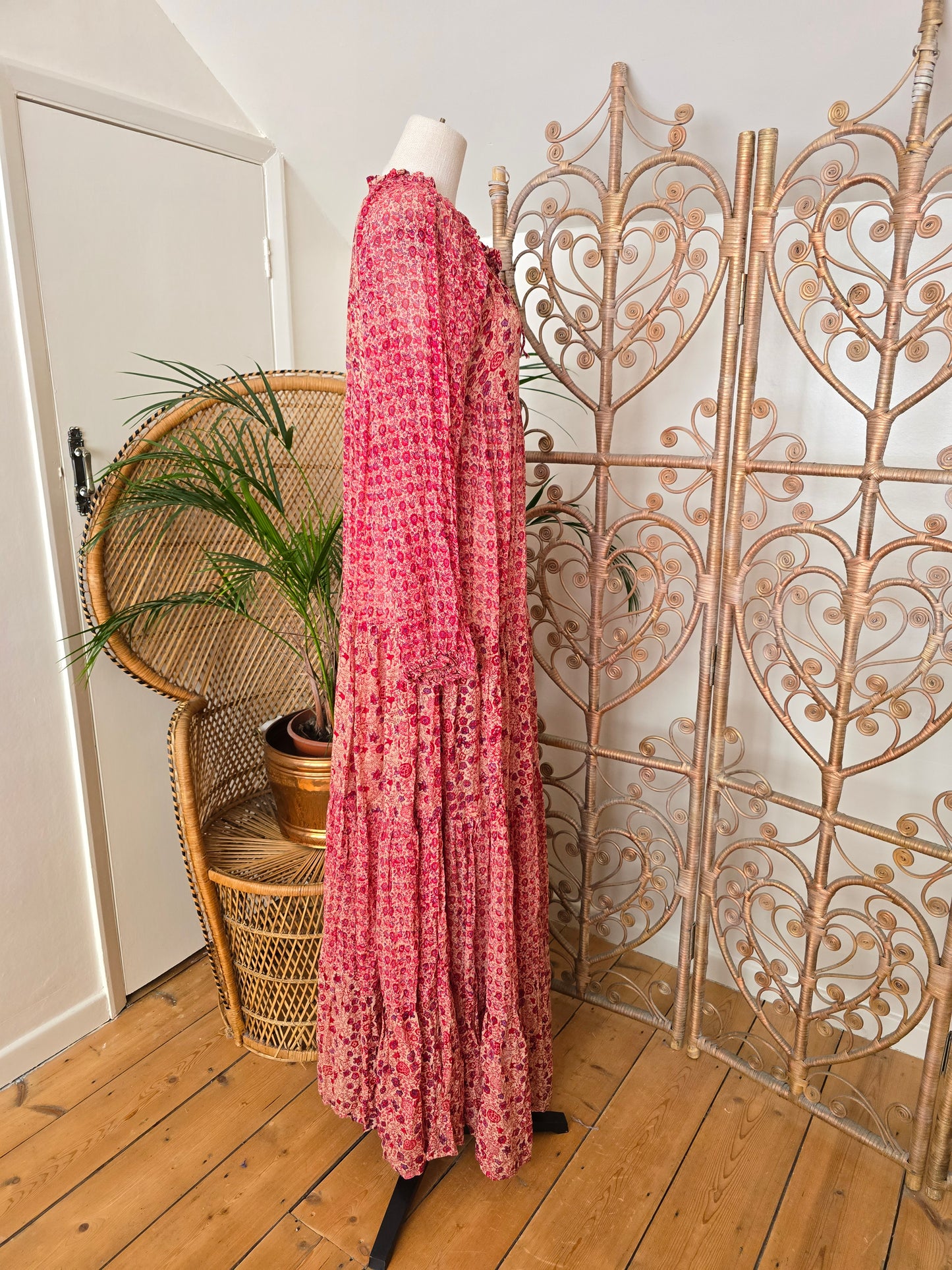 Vintage phool Indian cotton maxi dress