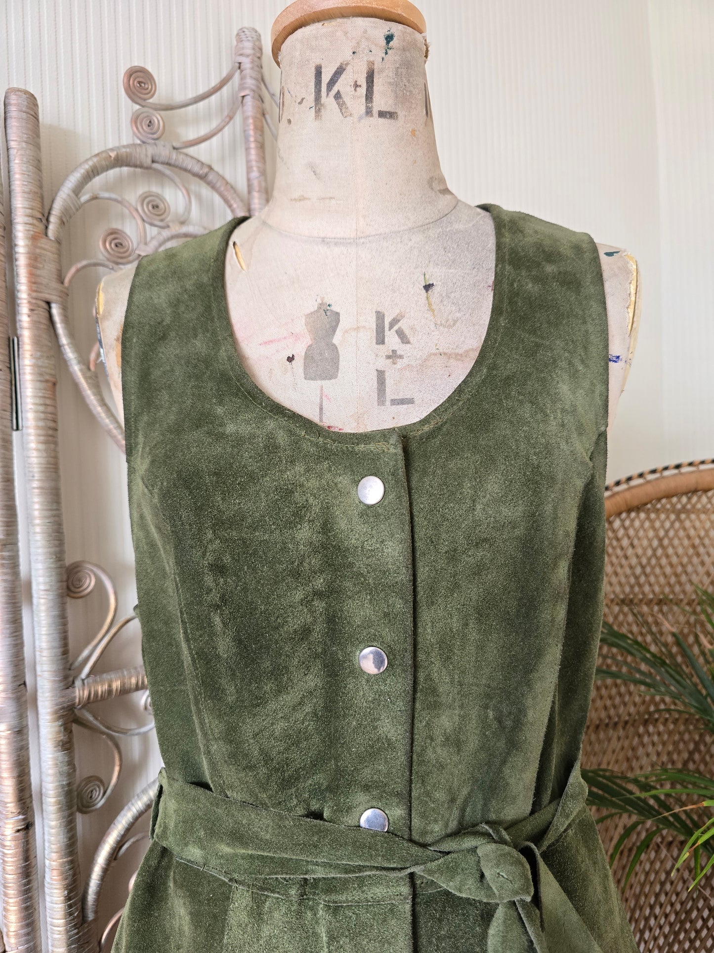 Vintage 70s suede dress