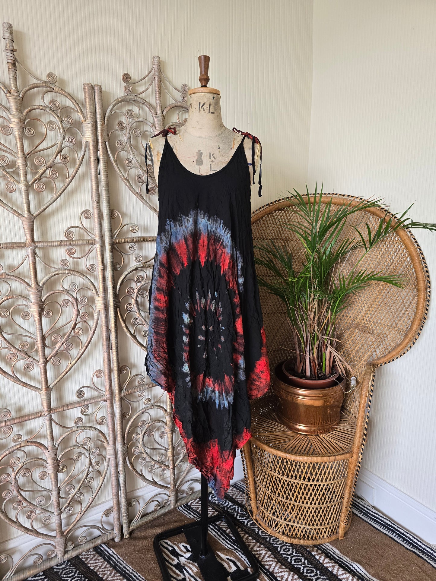 Vintage tie dye sun dress