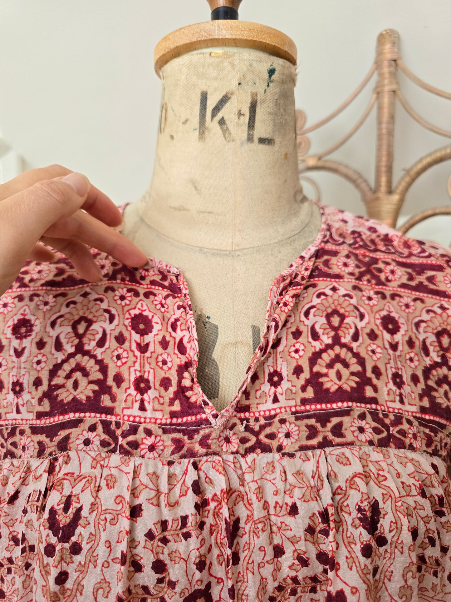 Vintage silk Indian blouse