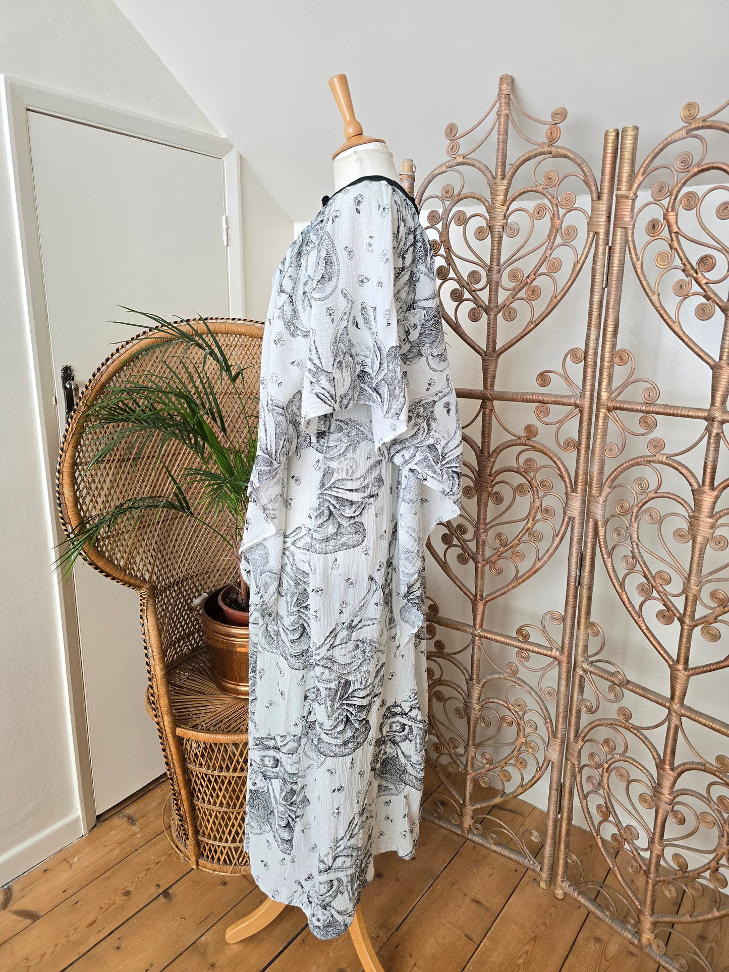 Vintage Ayesha Davar Indian cotton maxi dress