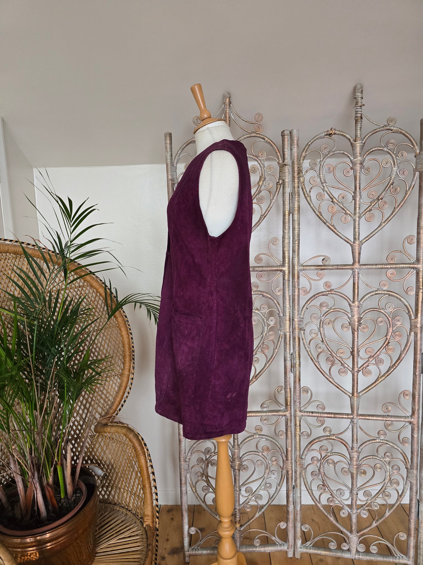 Vintage 70s suede dress