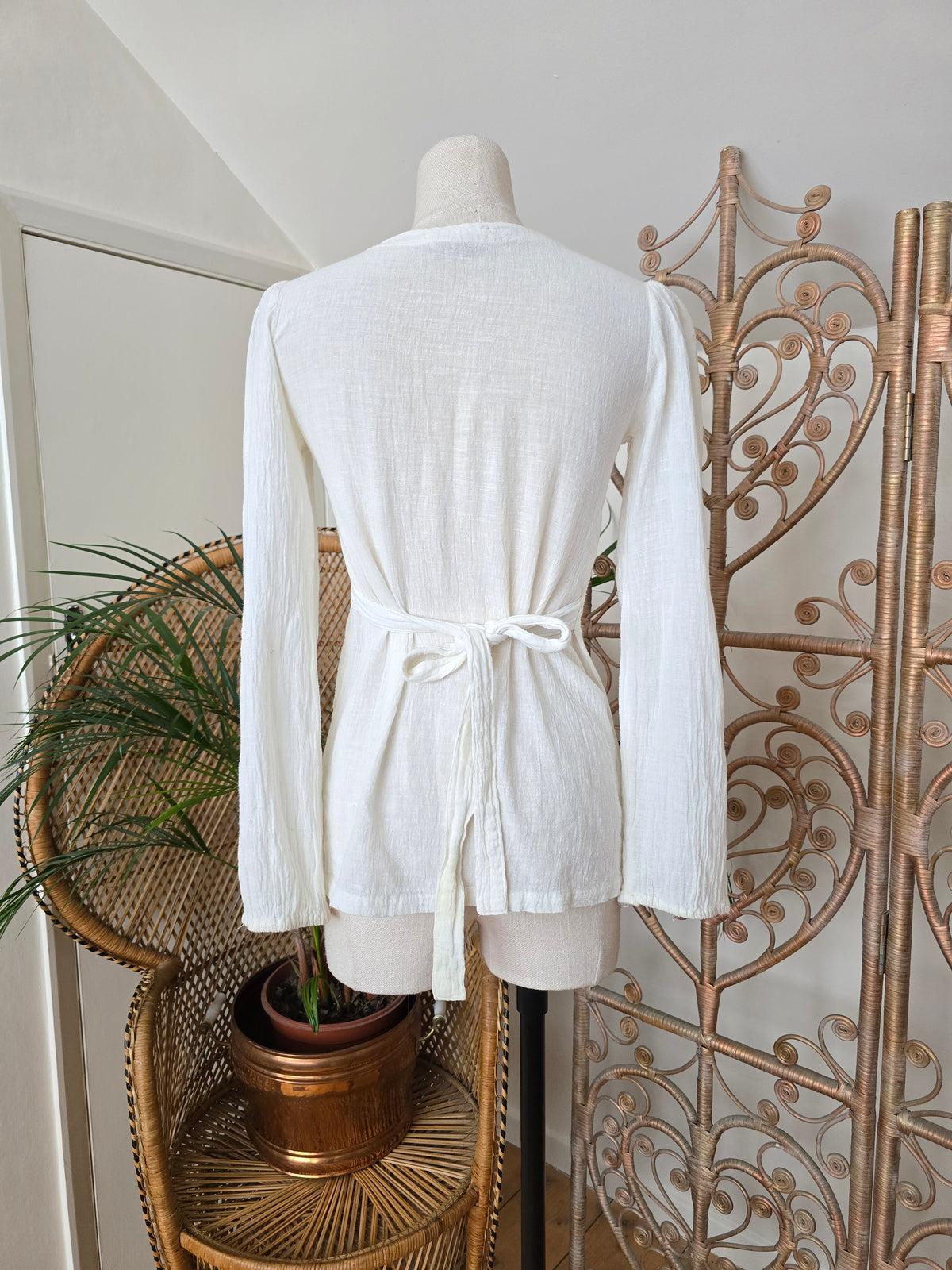 Vintage cheesecloth cotton blouse