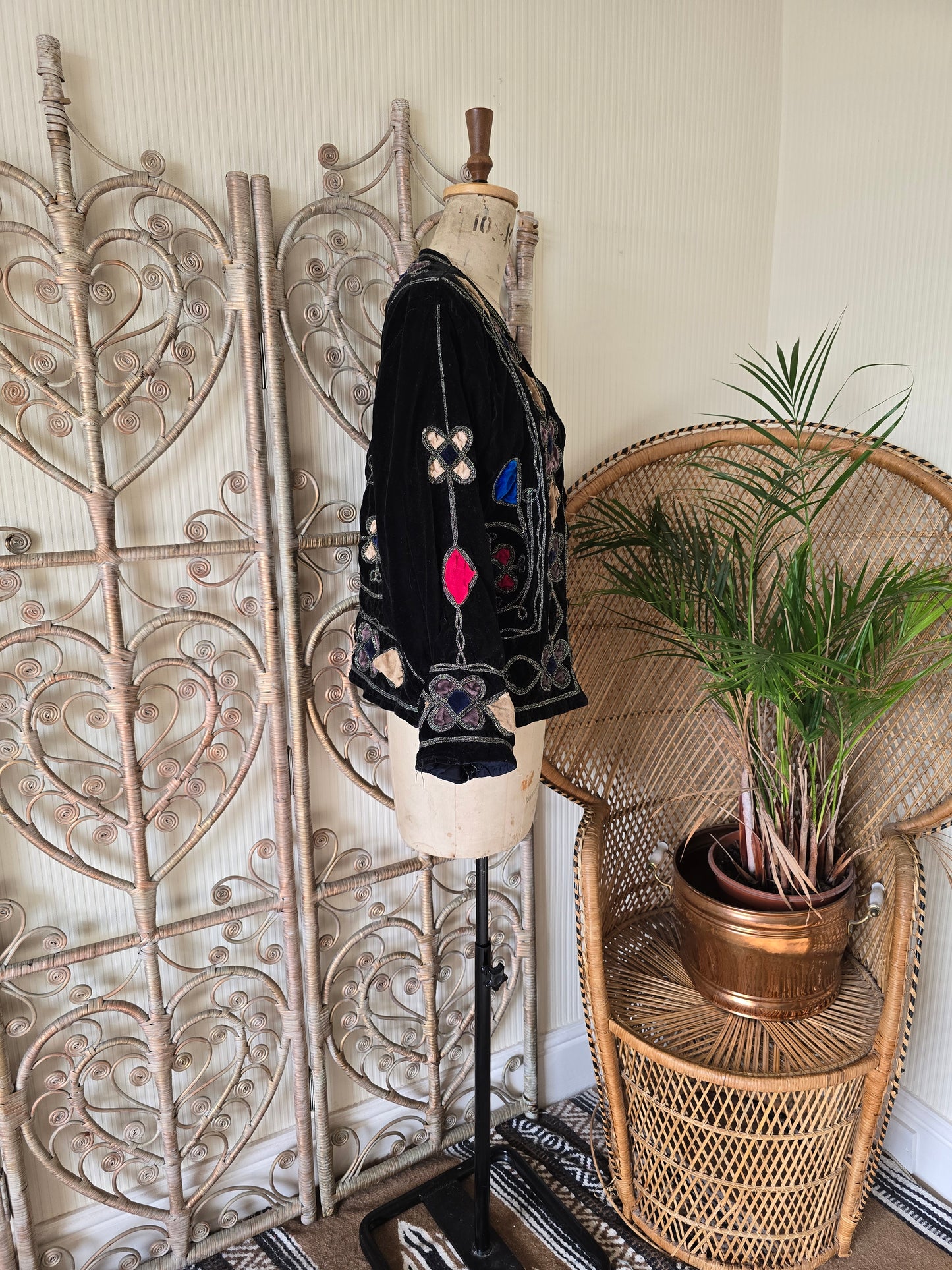 Vintage black velvet jacket