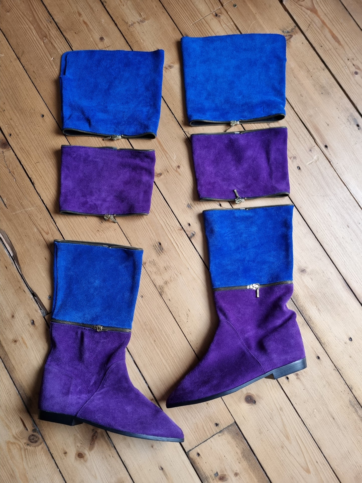 Vintage over the knee suede boots uk size 7 Eur 40 us 9