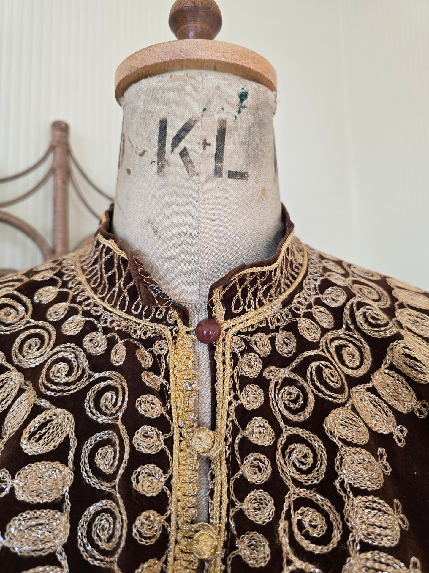 Vintage velvet cape poncho