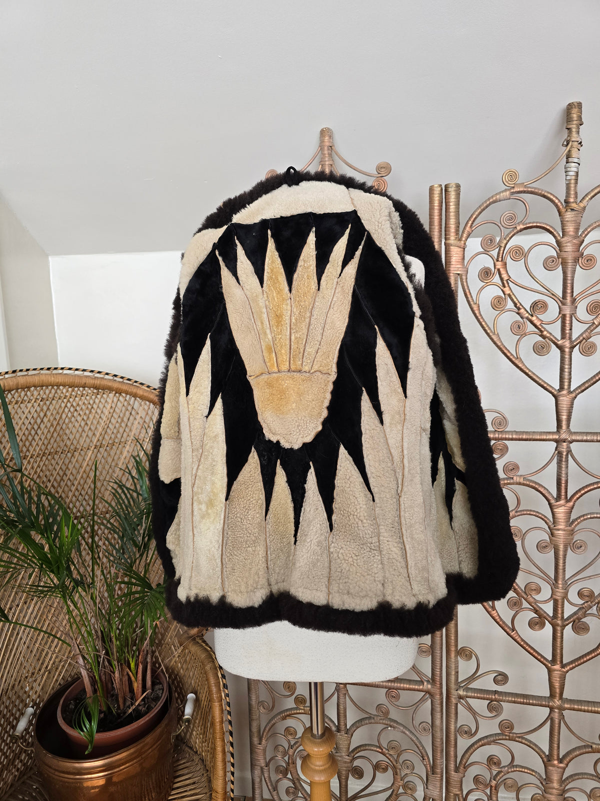 Vintage sheepskin 70s  waistcoat