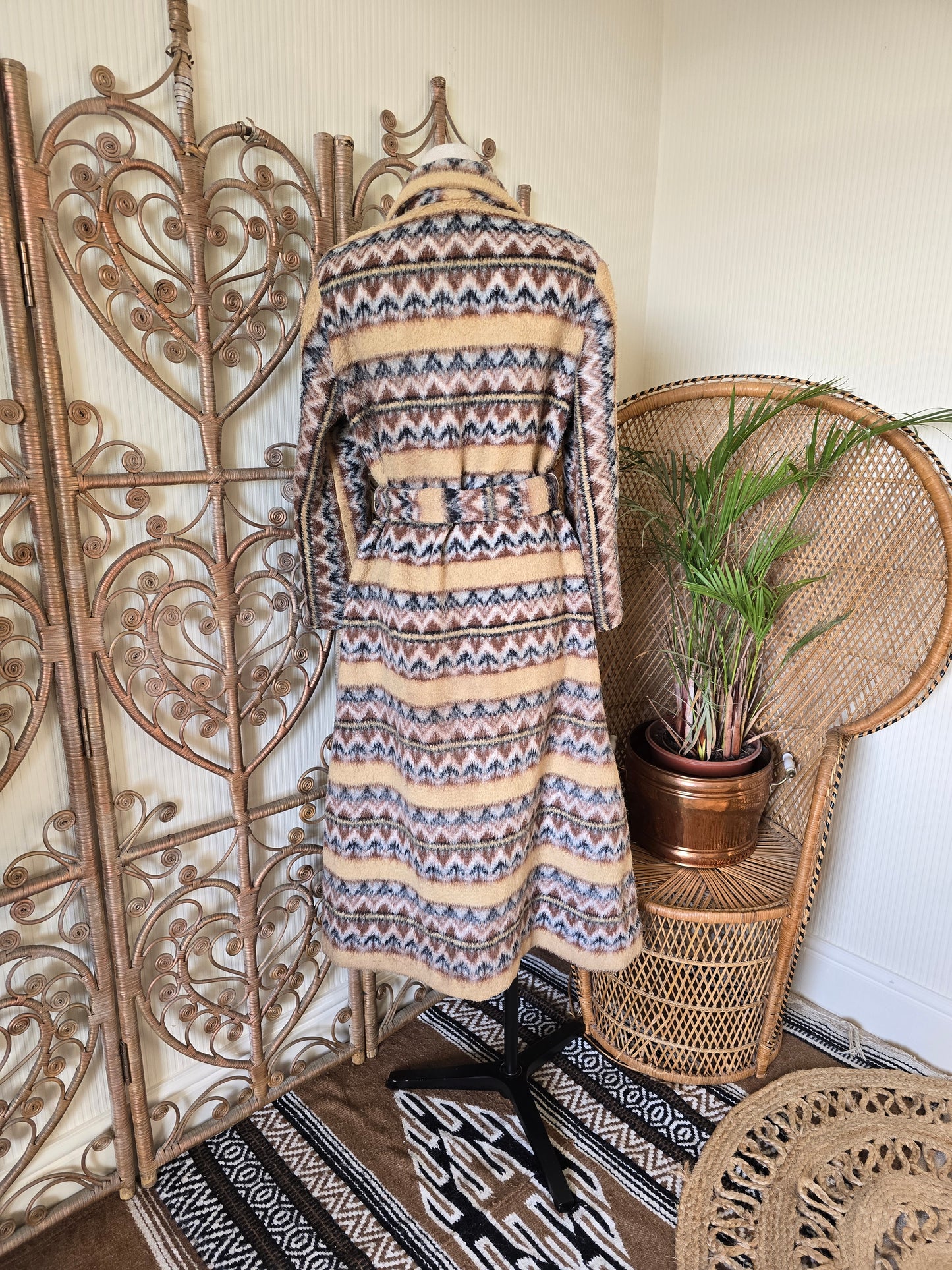 Vintage blanket 70s dress