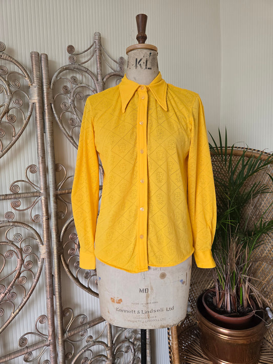 Vintage yellow ladybird blouse