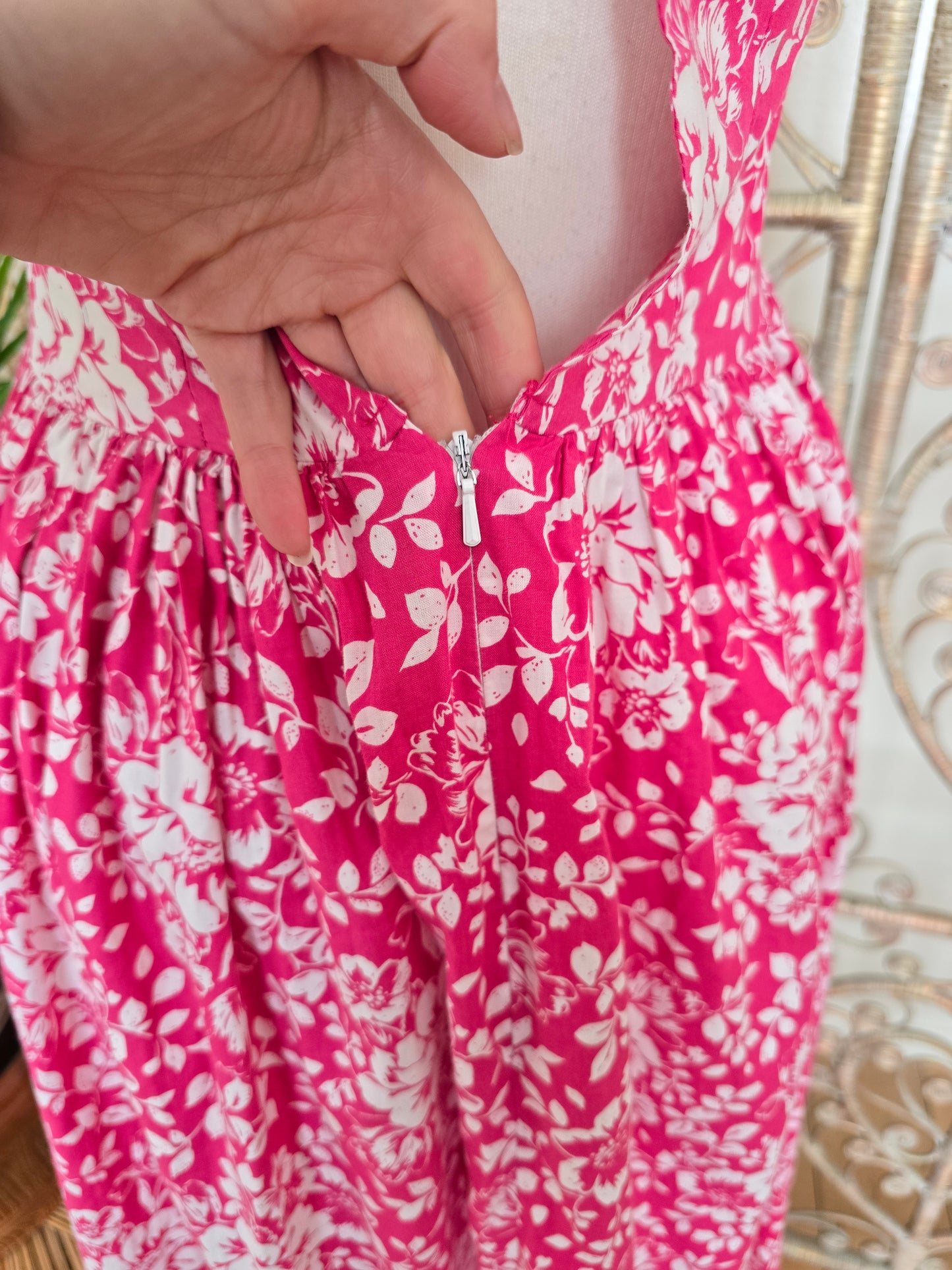 Vintage Laura Ashley bow back dress