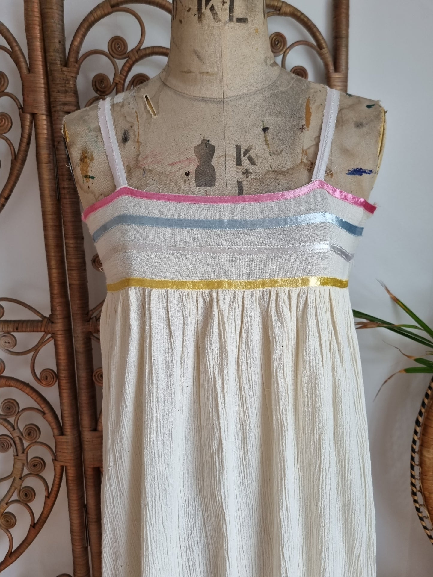 Vintage cheesecloth dress XS S