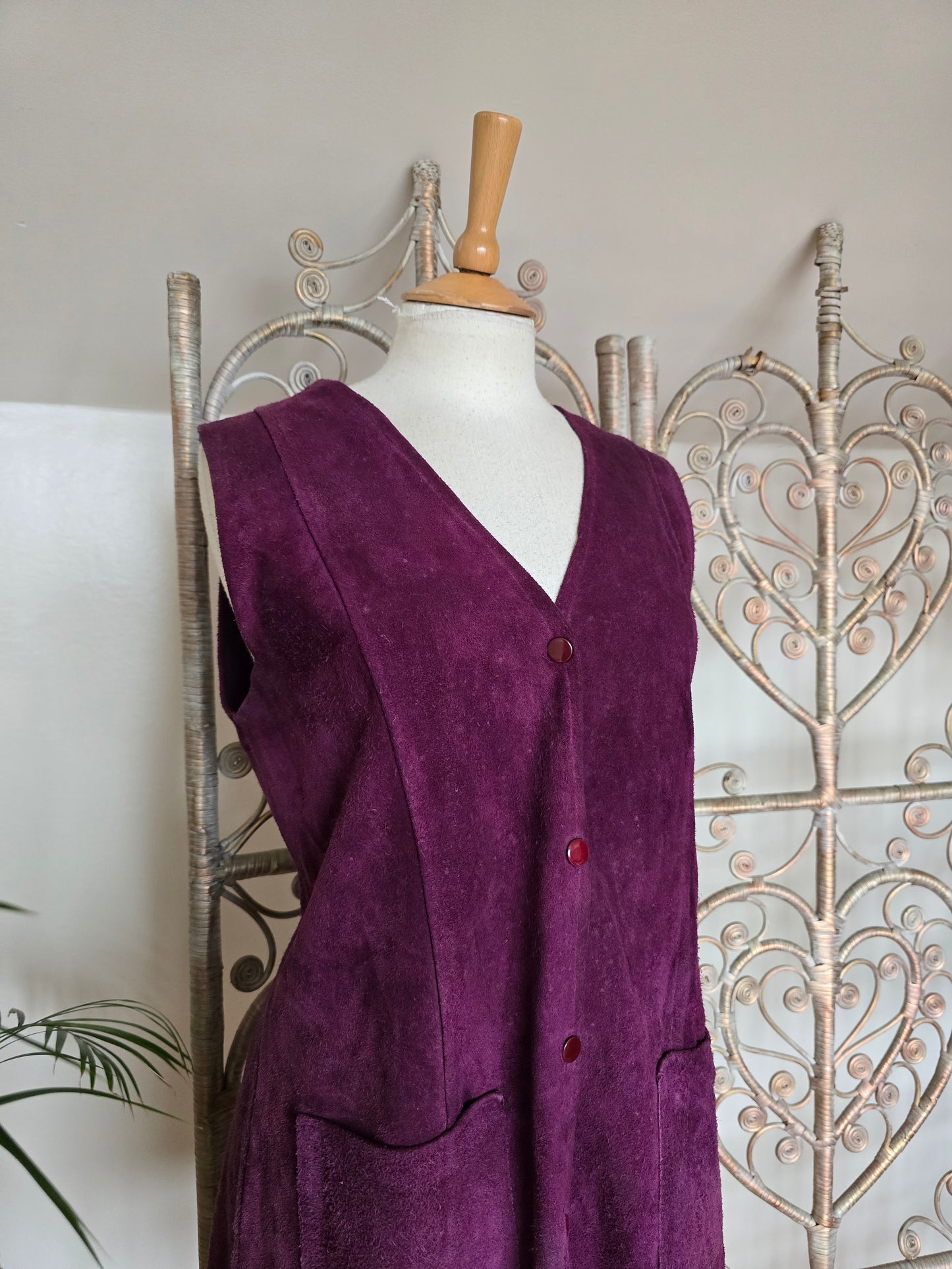 Vintage 70s suede dress