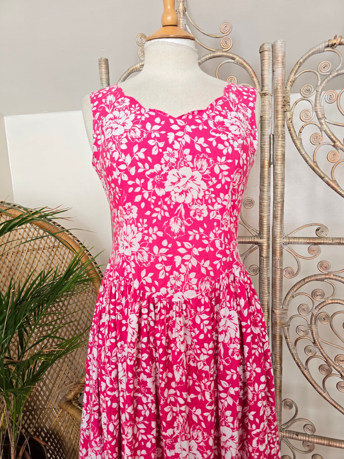 Vintage Laura Ashley bow back dress