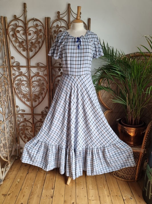 Vintage brushed cotton maxi dress M/S