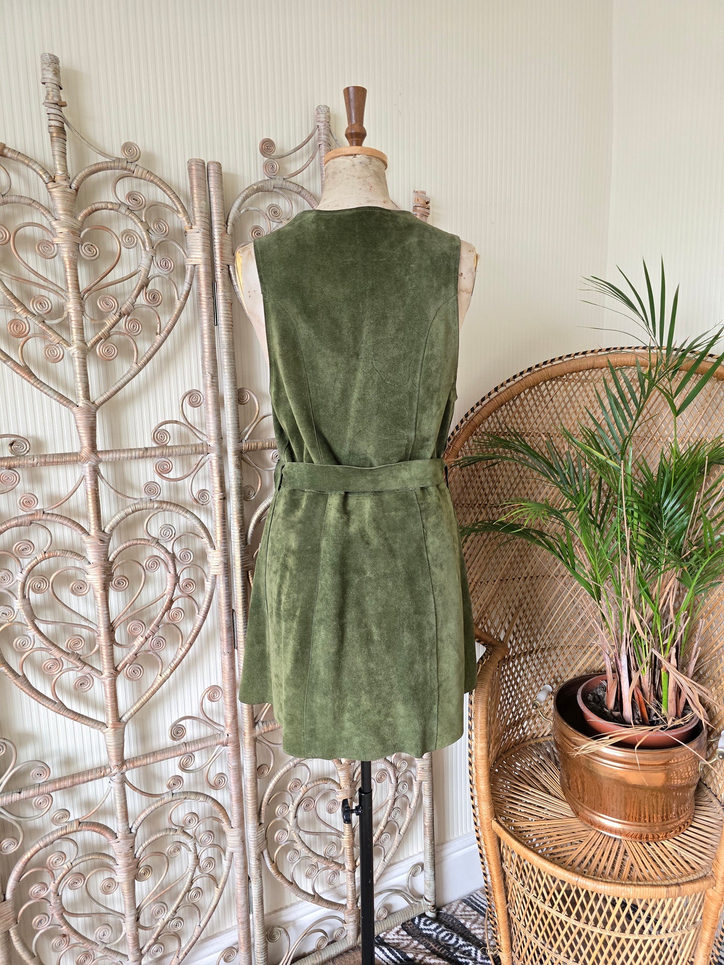 Vintage 70s suede dress