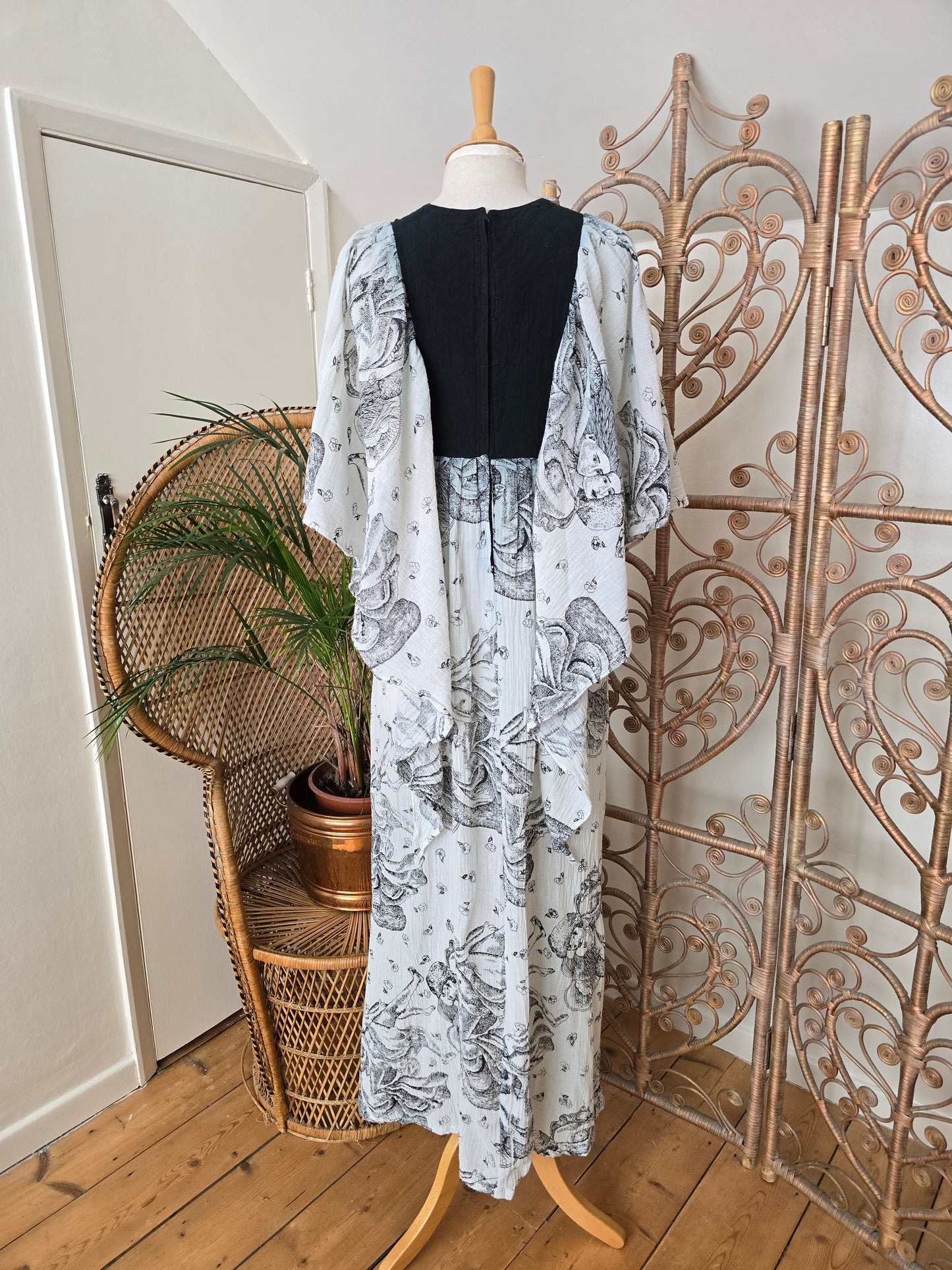 Vintage Ayesha Davar Indian cotton maxi dress