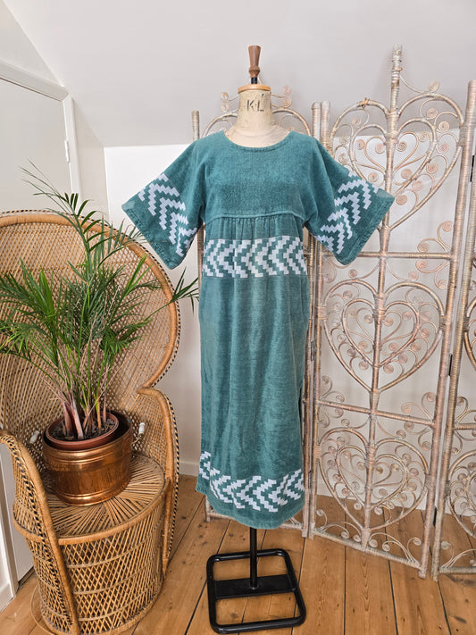 Vintage towelling kaftan dress