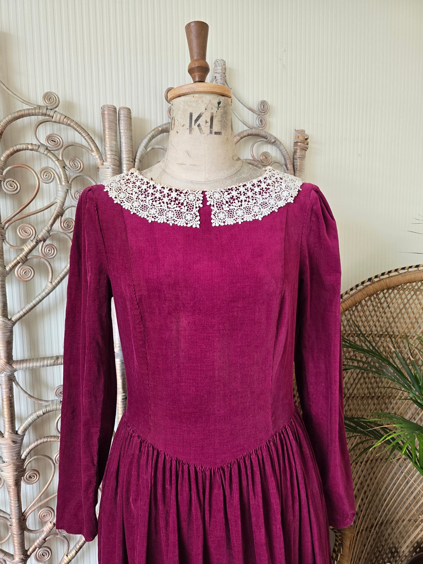 Vintage needlecord Laura Ashley dress