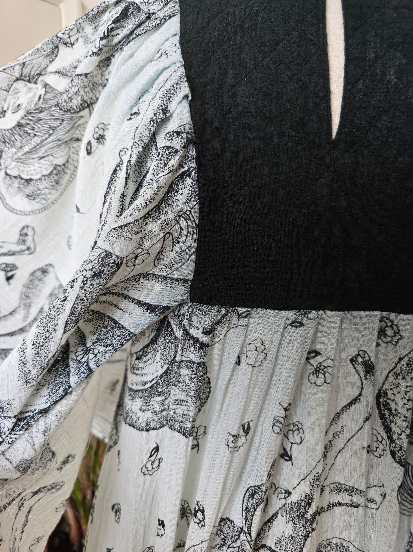 Vintage Ayesha Davar Indian cotton maxi dress