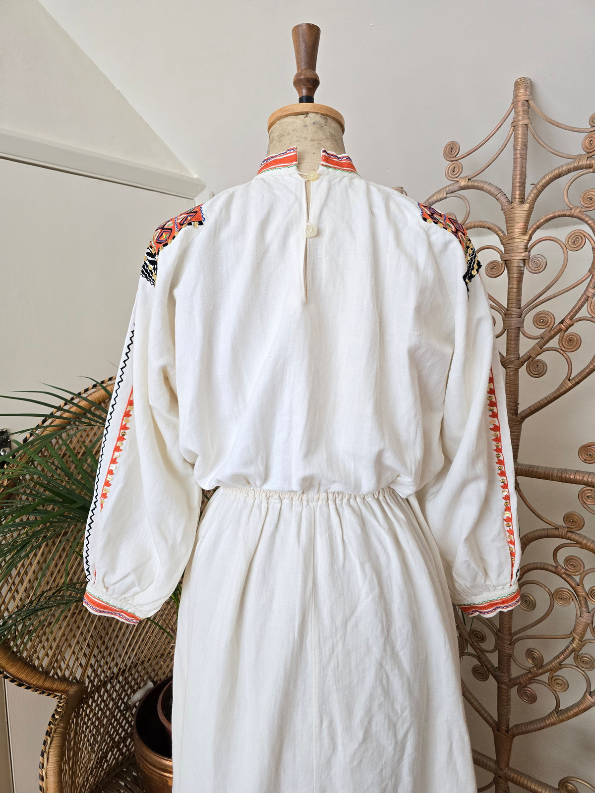Vintage Romanian cotton dress