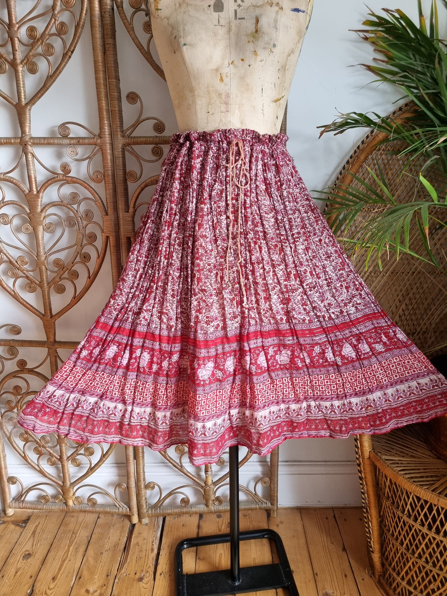 Vintage Indian midi skirt