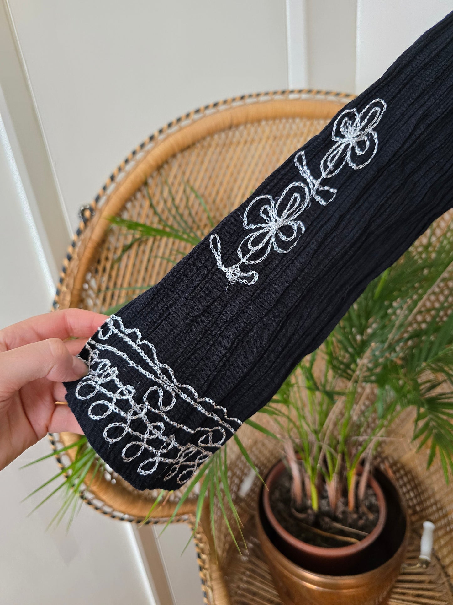 Vintage style embroidered kaftan dress