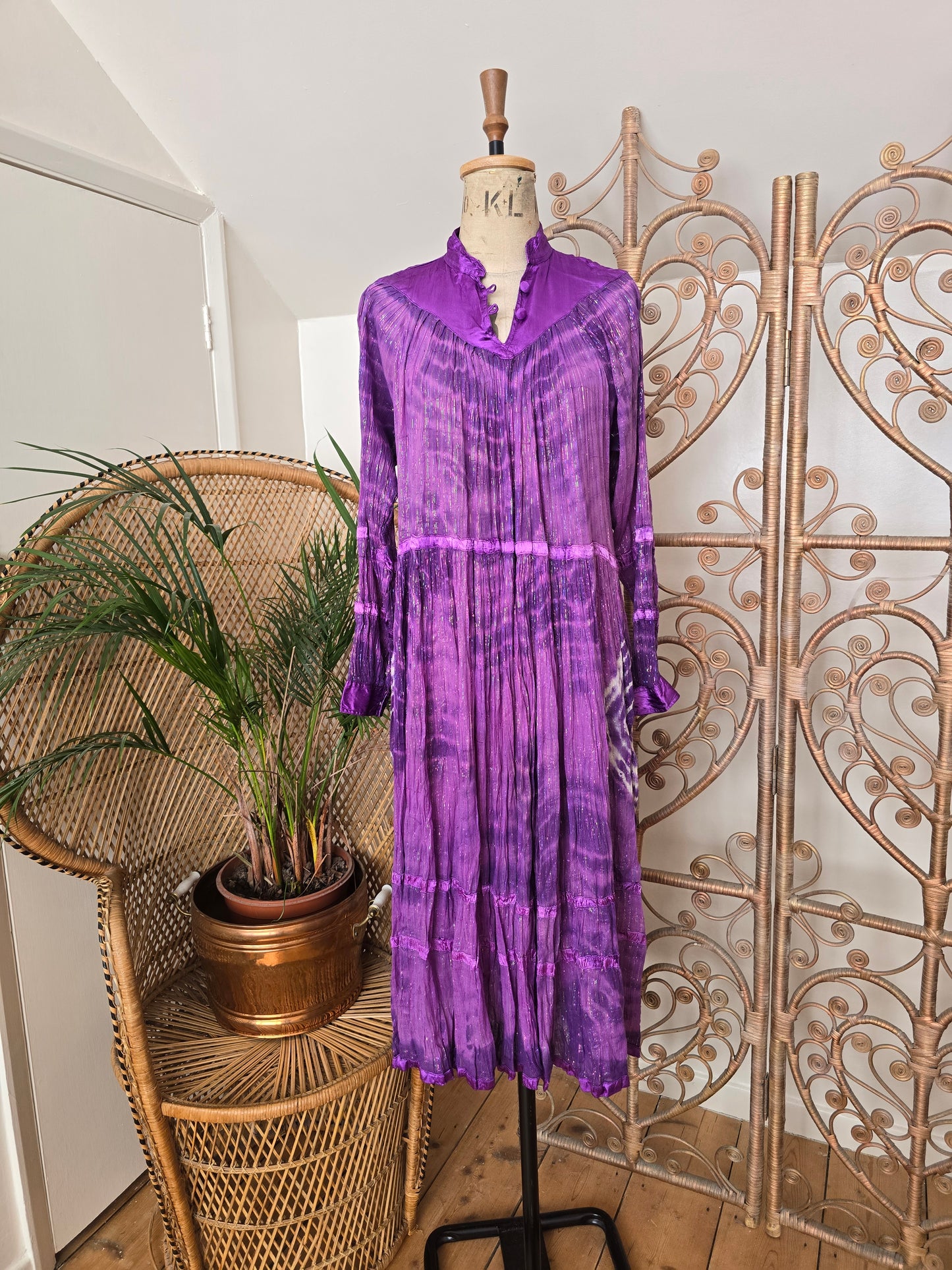 Vintage Indian tie dye dress