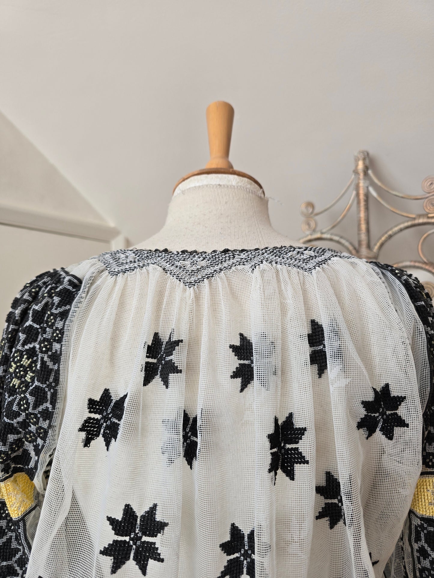 Vintage embroidered Romanian blouse