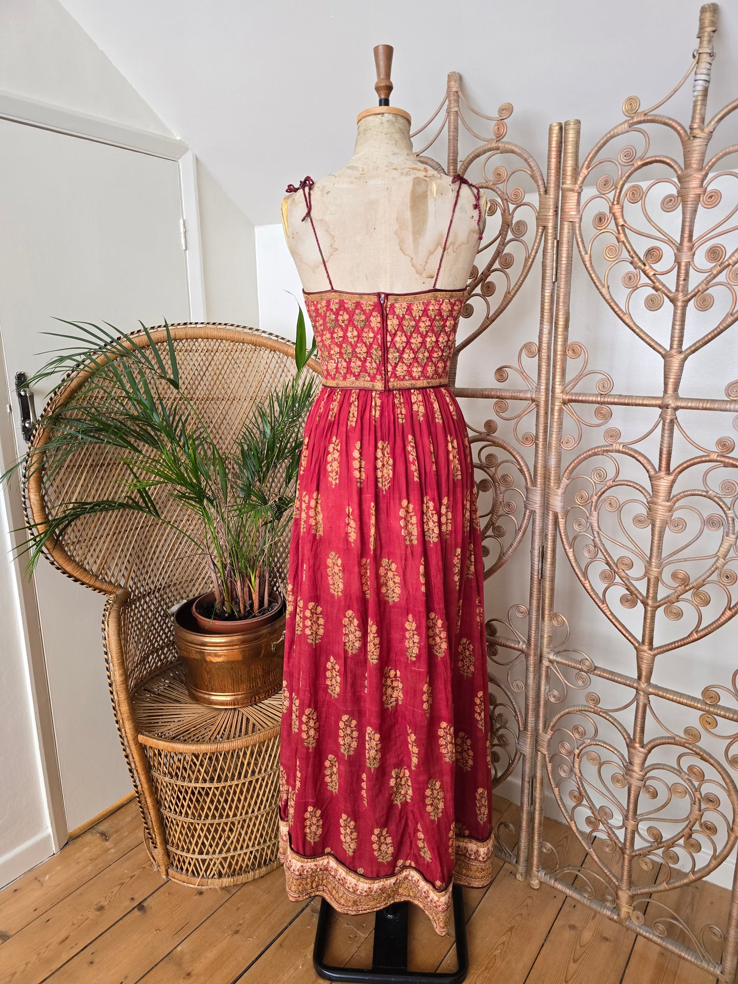 Vintage Anokhi indian 70s maxi dress