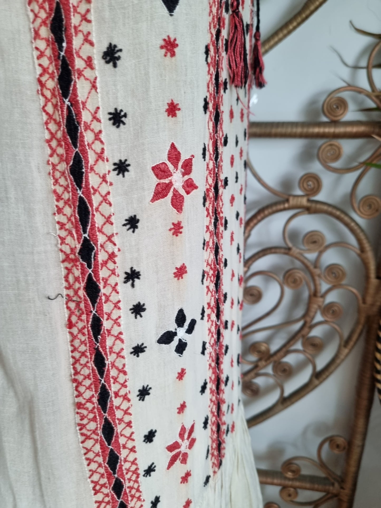 Vintage embroidered cotton dress