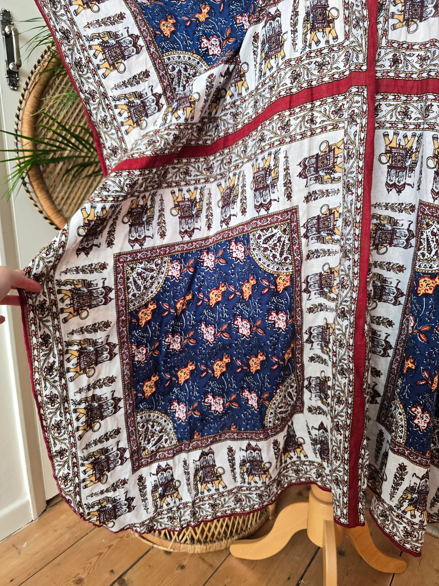 Vintage indian cotton kaftan dress