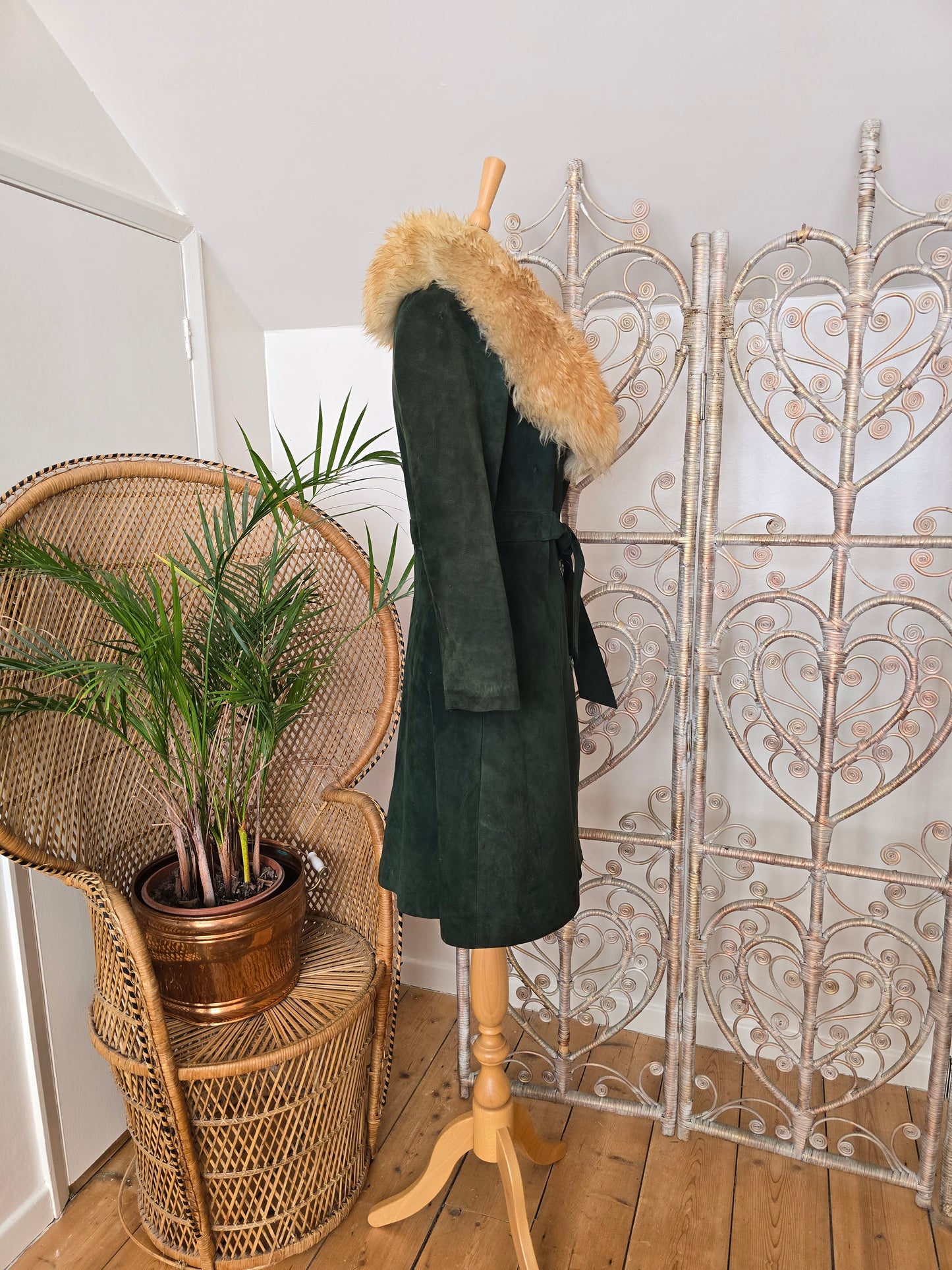 Vintage suede Sheepskin coat