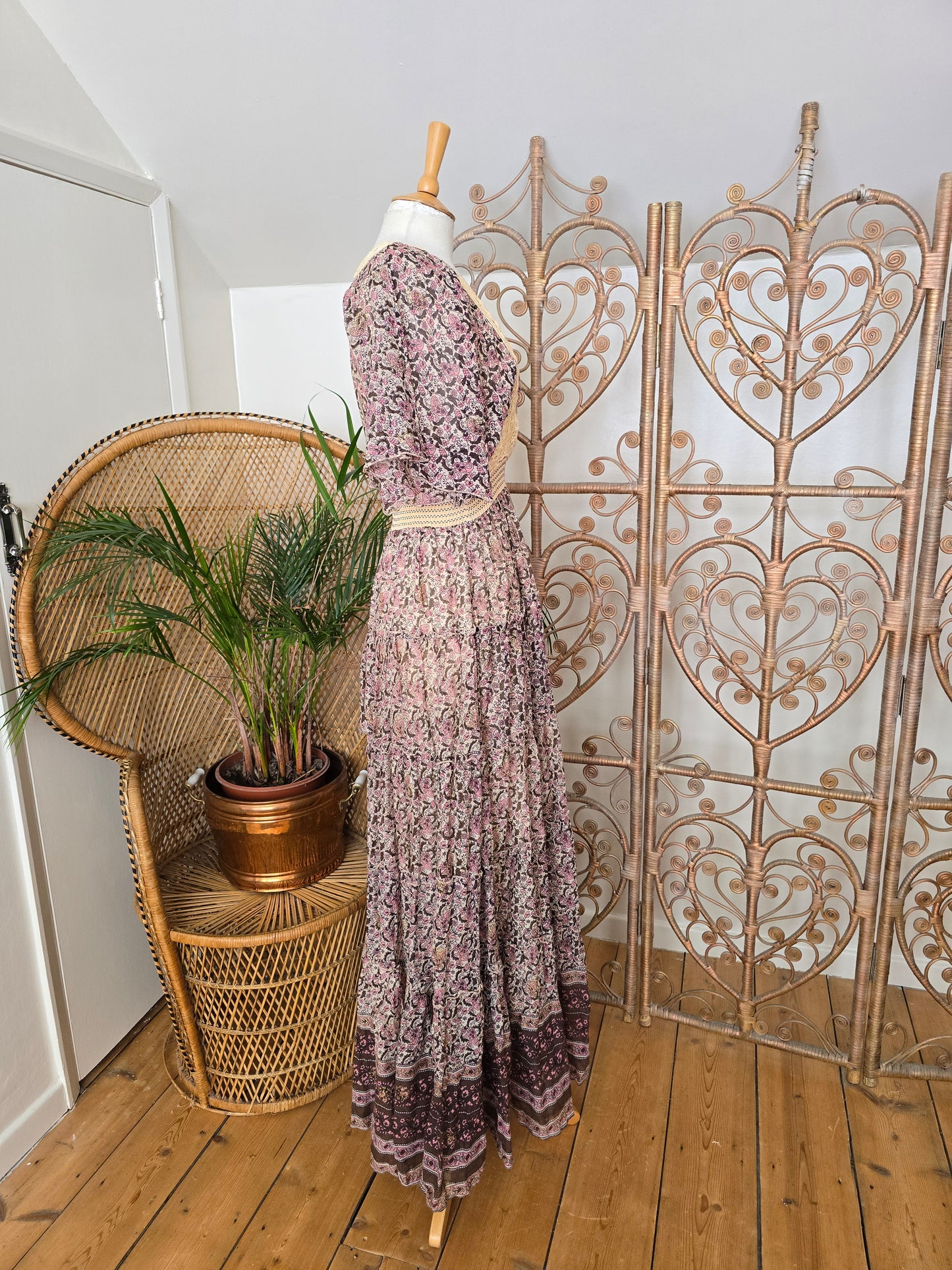 Vintage indian print maxi dress