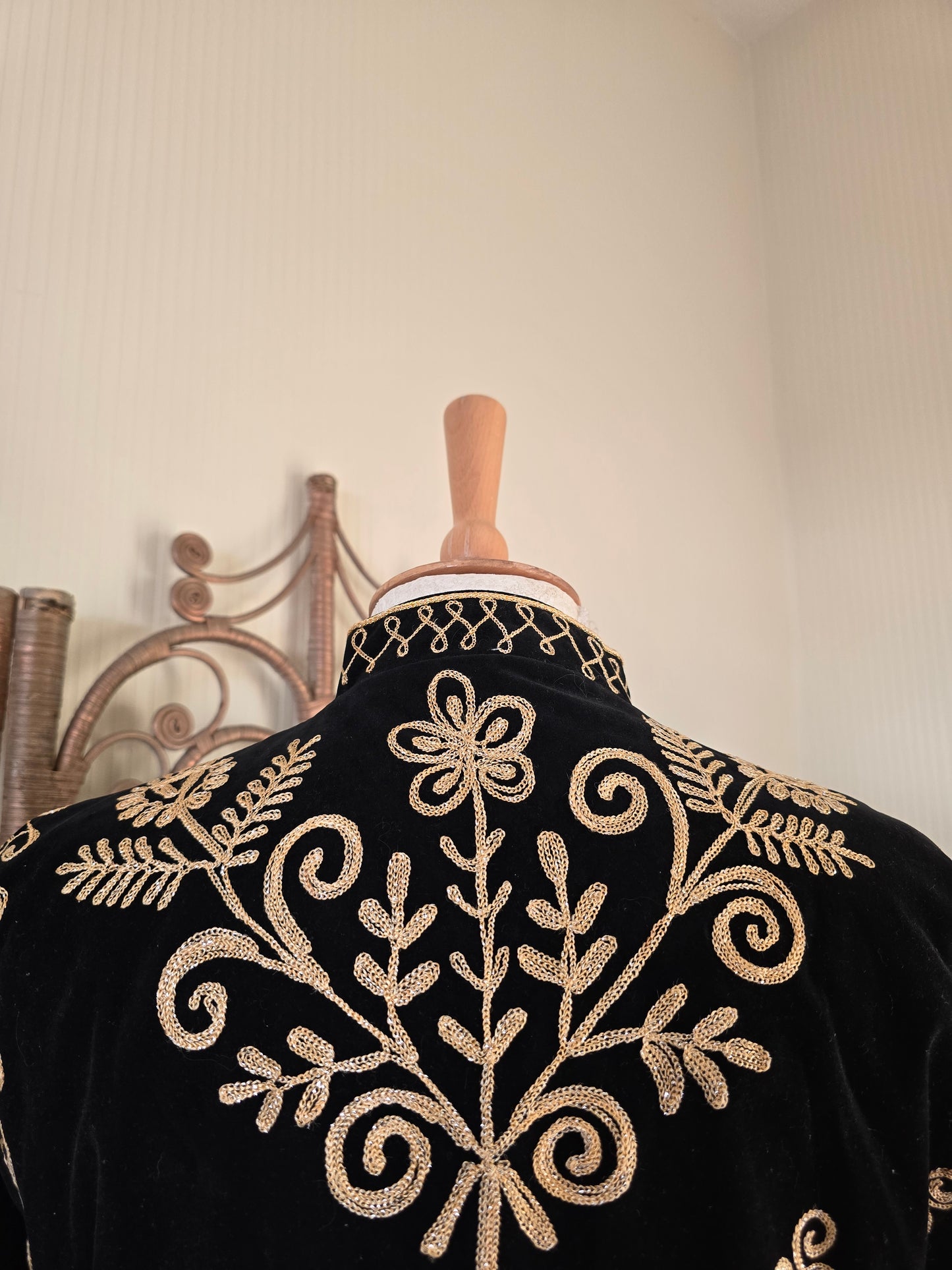 Vintage black velvet jacket