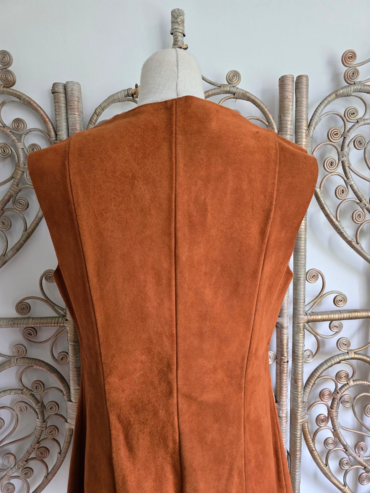 Vintage suede tunic waistcoat